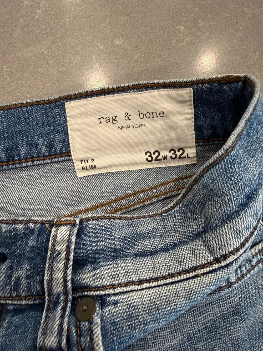 rag & bone Light Blue Straight Jeans 32x32